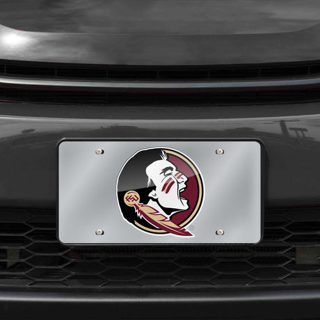 NCAA Florida State Seminoles Silver Laser Cut Automobile Tag Fan Gear NCAA Florida State Seminoles