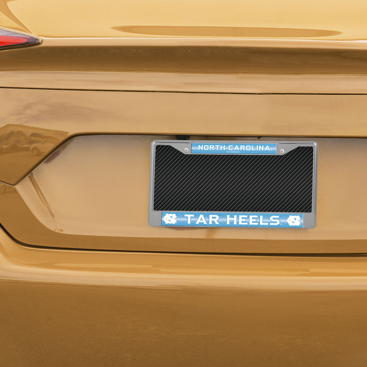 NCAA North Carolina Tar Heels Chrome Glitter License Plate Frame Fan Gear NCAA North Carolina Tar Heels