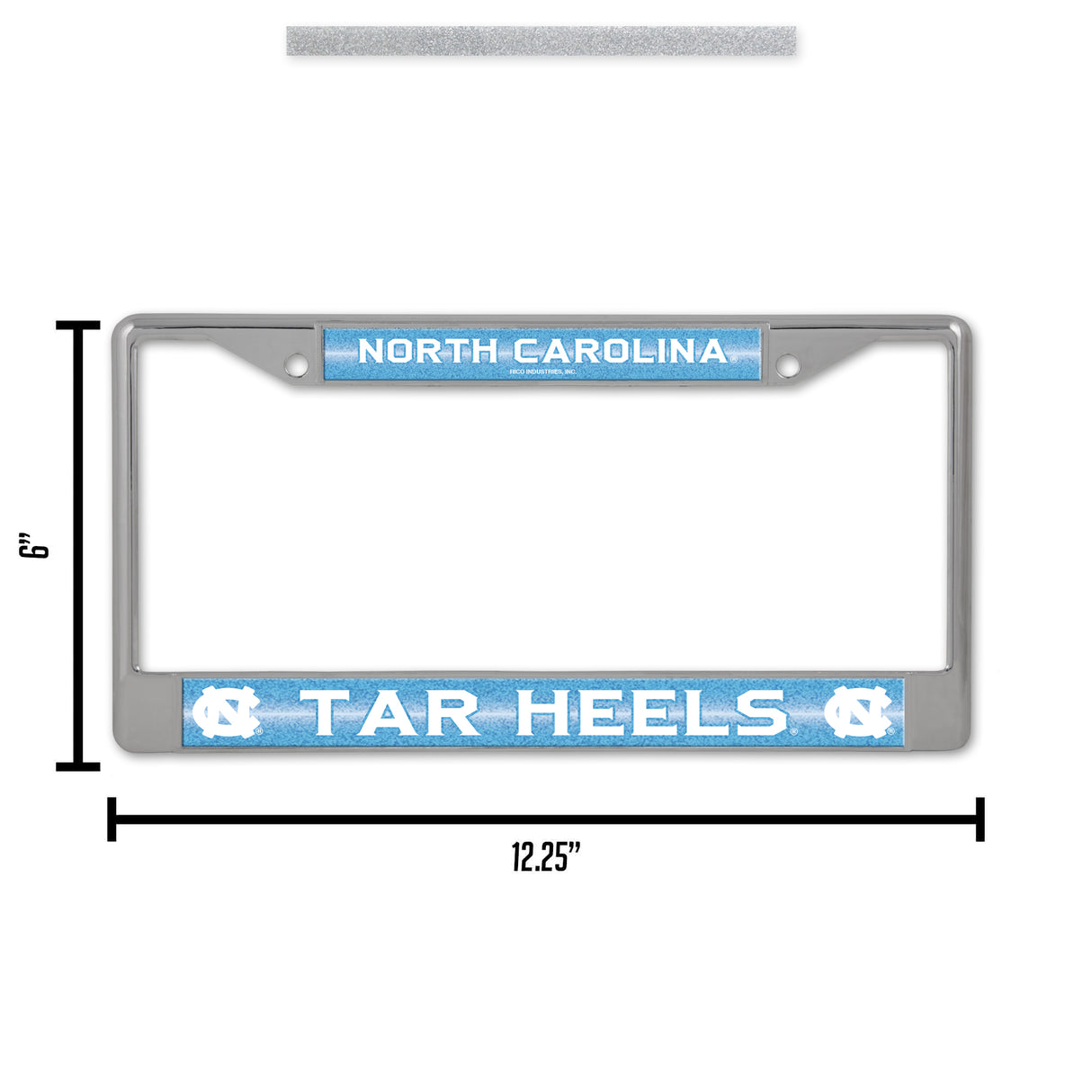NCAA North Carolina Tar Heels Chrome Glitter License Plate Frame Fan Gear NCAA North Carolina Tar Heels