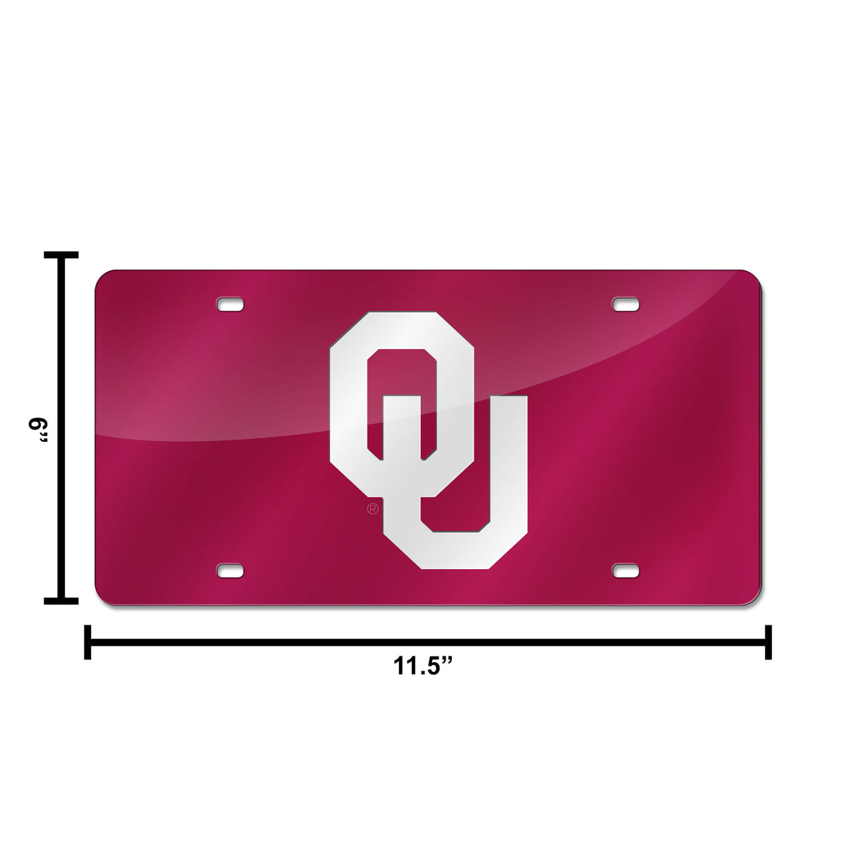 NCAA Oklahoma Sooners Laser Cut Automobile Tag Fan Gear NCAA Oklahoma Sooners