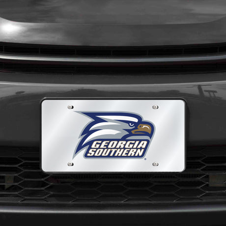 NCAA Georgia Southern Eagles Silver Laser Cut Automobile Tag Fan Gear NCAA Georgia Southern Eagles