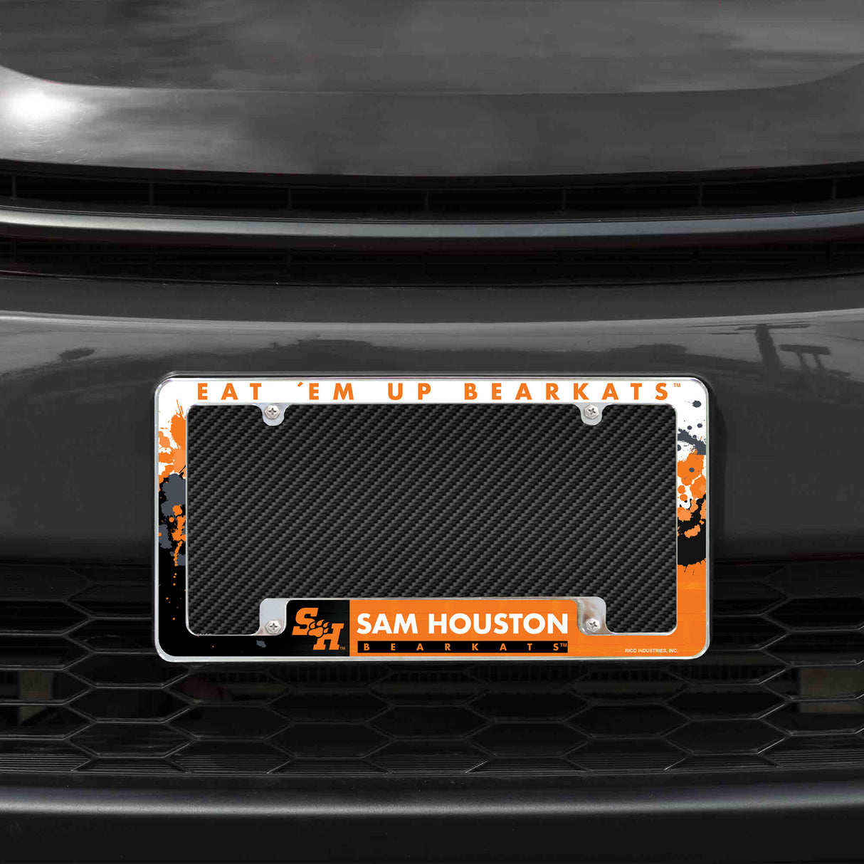 NCAA Sam Houston State Bearkats All Over Chrome License Plate Frame Fan Gear NCAA Sam Houston State Bearkats