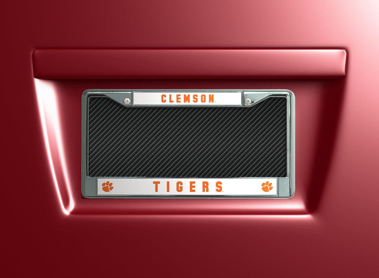 NCAA Clemson Tigers Chrome License Plate Frame Fan Gear NCAA Clemson Tigers