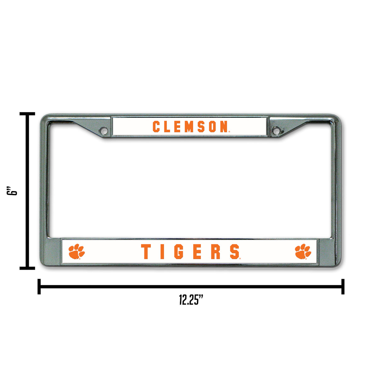 NCAA Clemson Tigers Chrome License Plate Frame Fan Gear NCAA Clemson Tigers