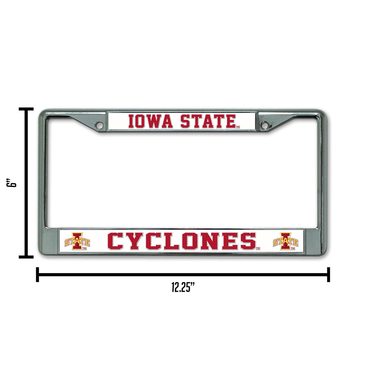 NCAA Iowa State Cyclones Chrome License Plate Frame Fan Gear NCAA Iowa State Cyclones