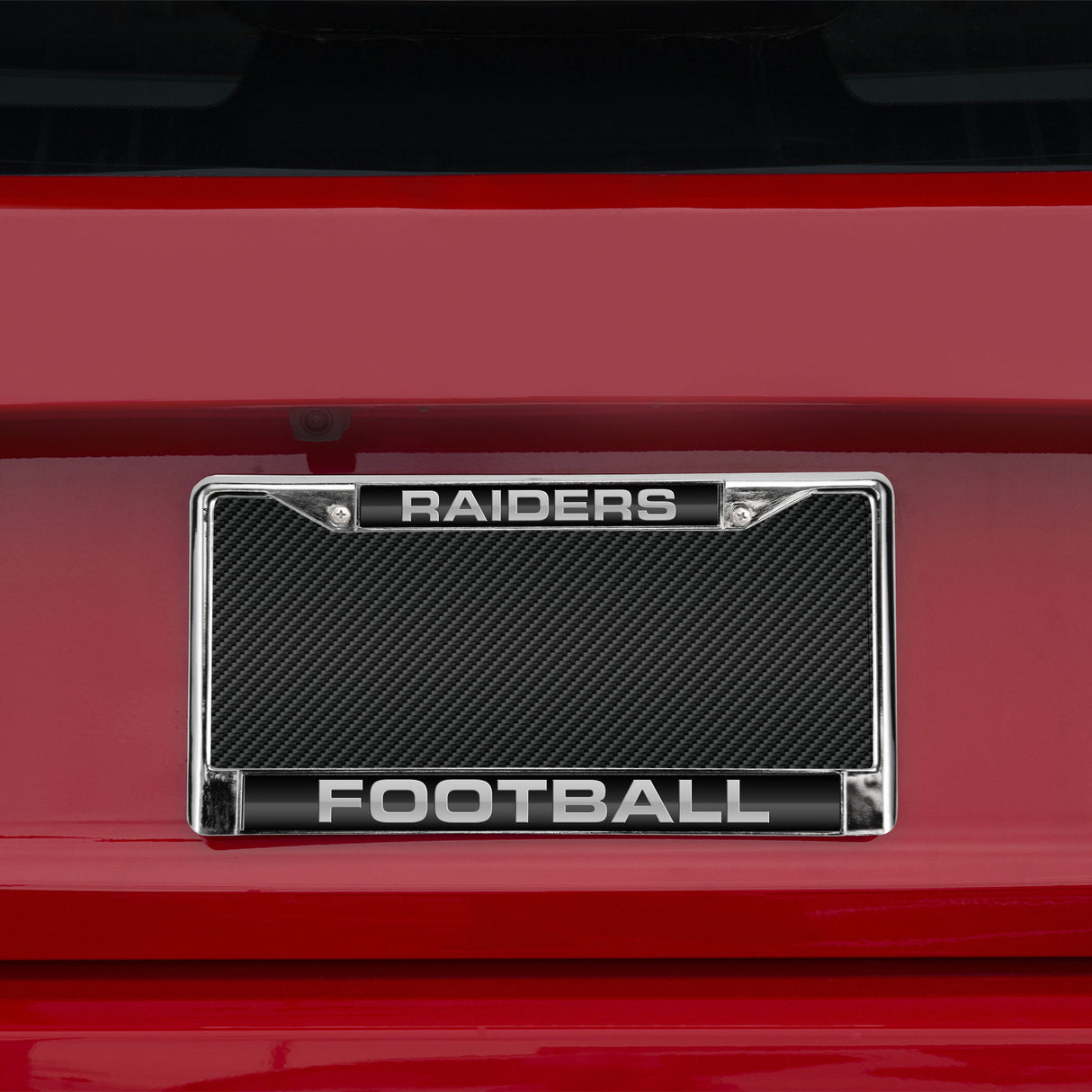 NFL Las Vegas Raiders Laser Cut Chrome License Plate Frame Fan Gear NFL Las Vegas Raiders
