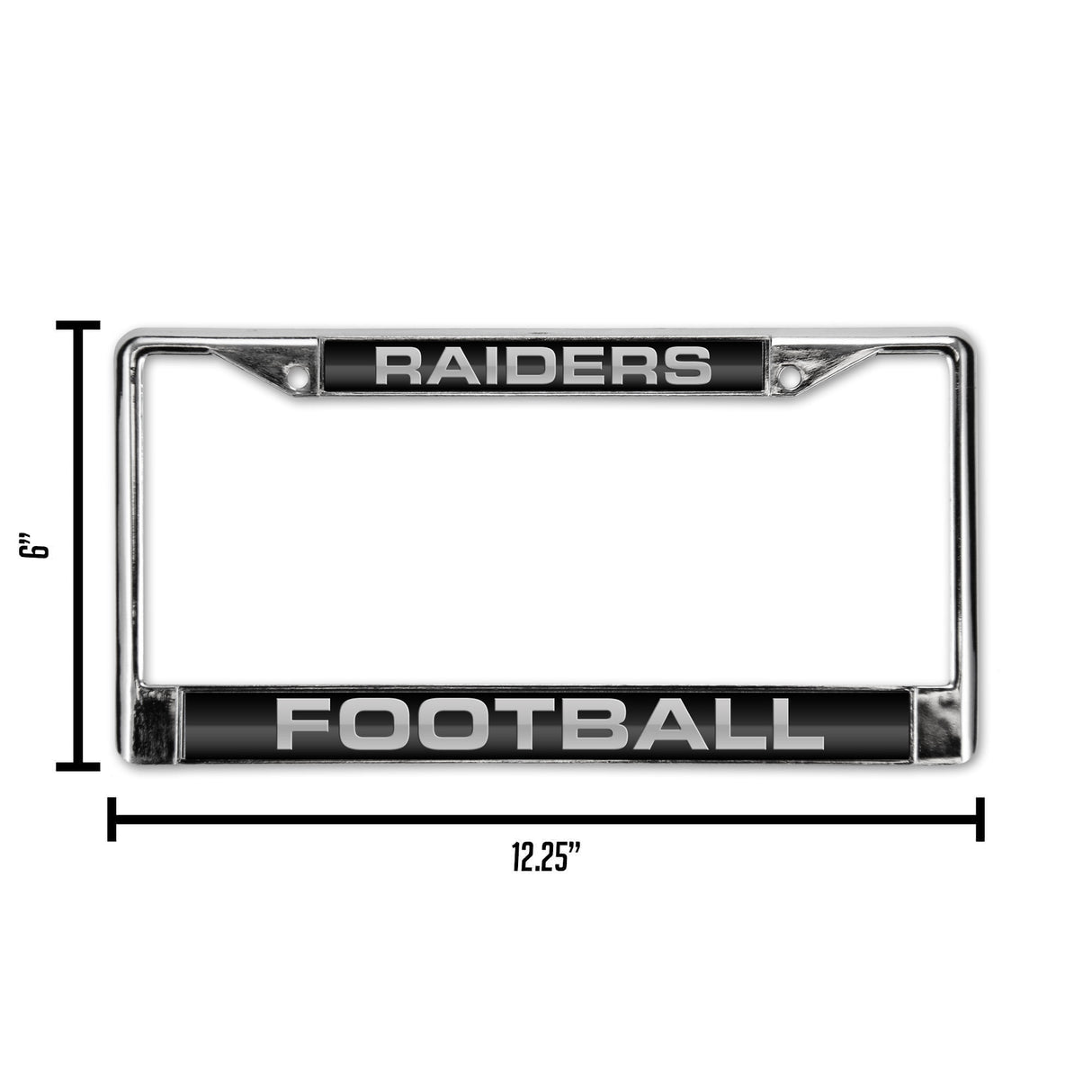 NFL Las Vegas Raiders Laser Cut Chrome License Plate Frame Fan Gear NFL Las Vegas Raiders