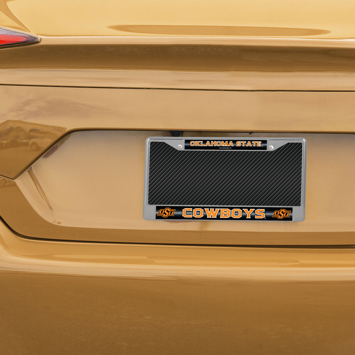 NCAA Oklahoma State Cowboys Chrome Glitter License Plate Frame Fan Gear NCAA Oklahoma State Cowboys