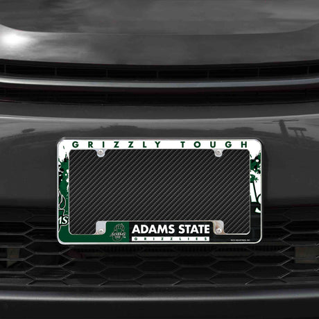 NCAA Adams State Grizzlies All Over Chrome License Plate Frame Fan Gear NCAA Adams State Grizzlies