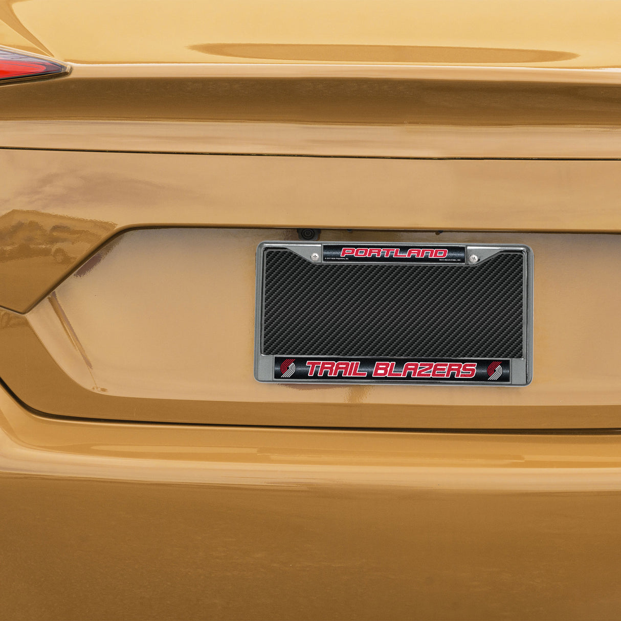 NBA Portland Trail Blazers Chrome Glitter License Plate Frame Fan Gear NBA Portland Trail Blazers