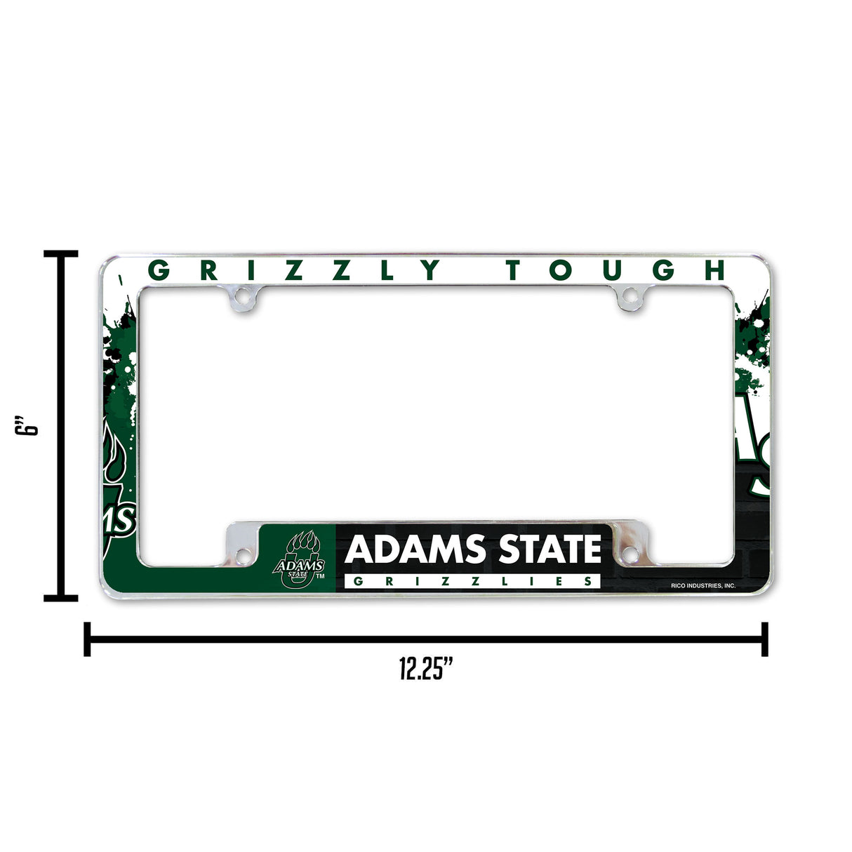 NCAA Adams State Grizzlies All Over Chrome License Plate Frame Fan Gear NCAA Adams State Grizzlies