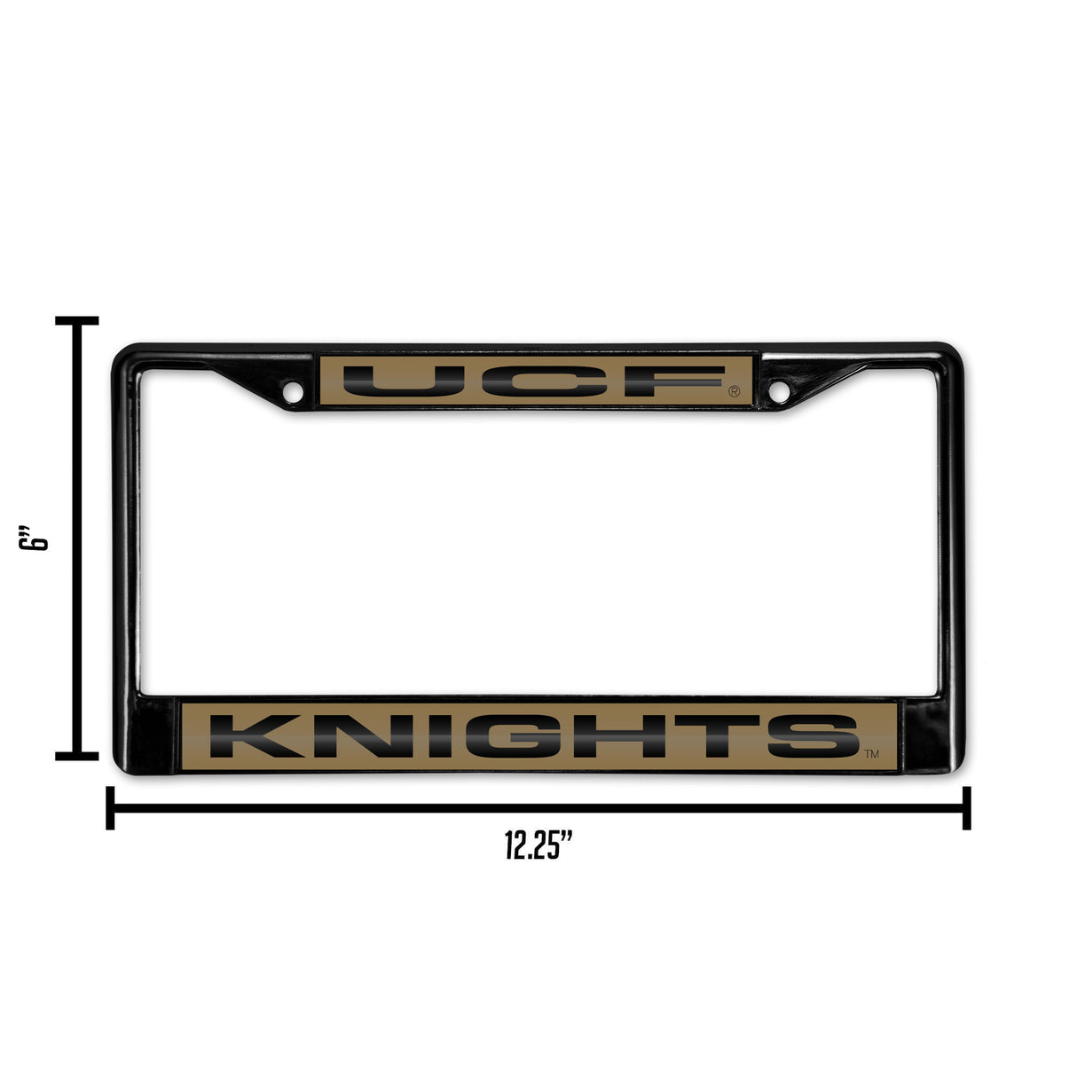 NCAA Central Florida Knights - UCF Laser Cut Chrome License Plate Frame Fan Gear NCAA Central Florida Knights
