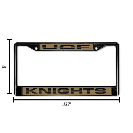 NCAA Central Florida Knights - UCF Laser Cut Chrome License Plate Frame Fan Gear NCAA Central Florida Knights
