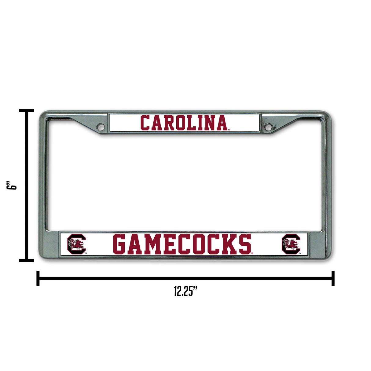 NCAA South Carolina Gamecocks Chrome License Plate Frame Fan Gear NCAA South Carolina Gamecocks