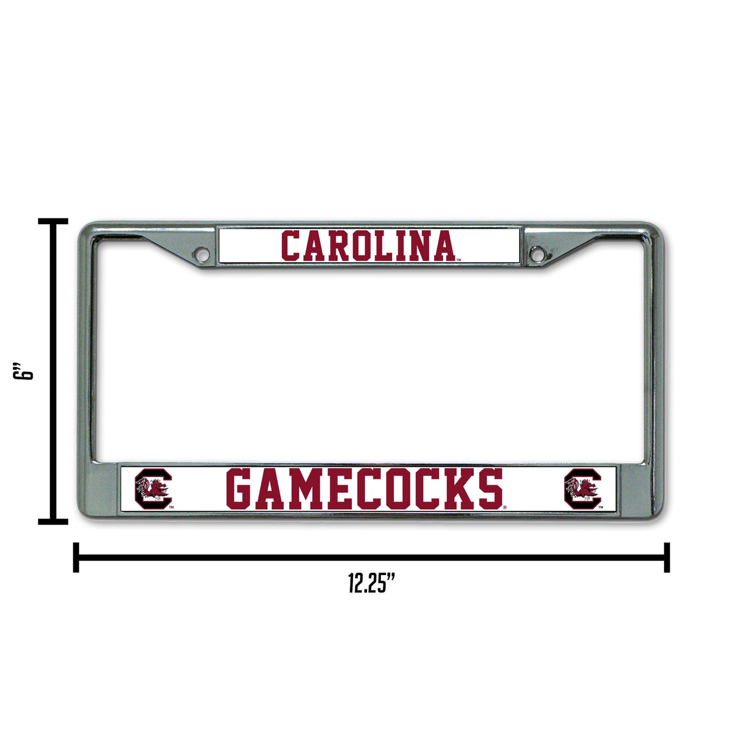 NCAA South Carolina Gamecocks Chrome License Plate Frame Fan Gear NCAA South Carolina Gamecocks