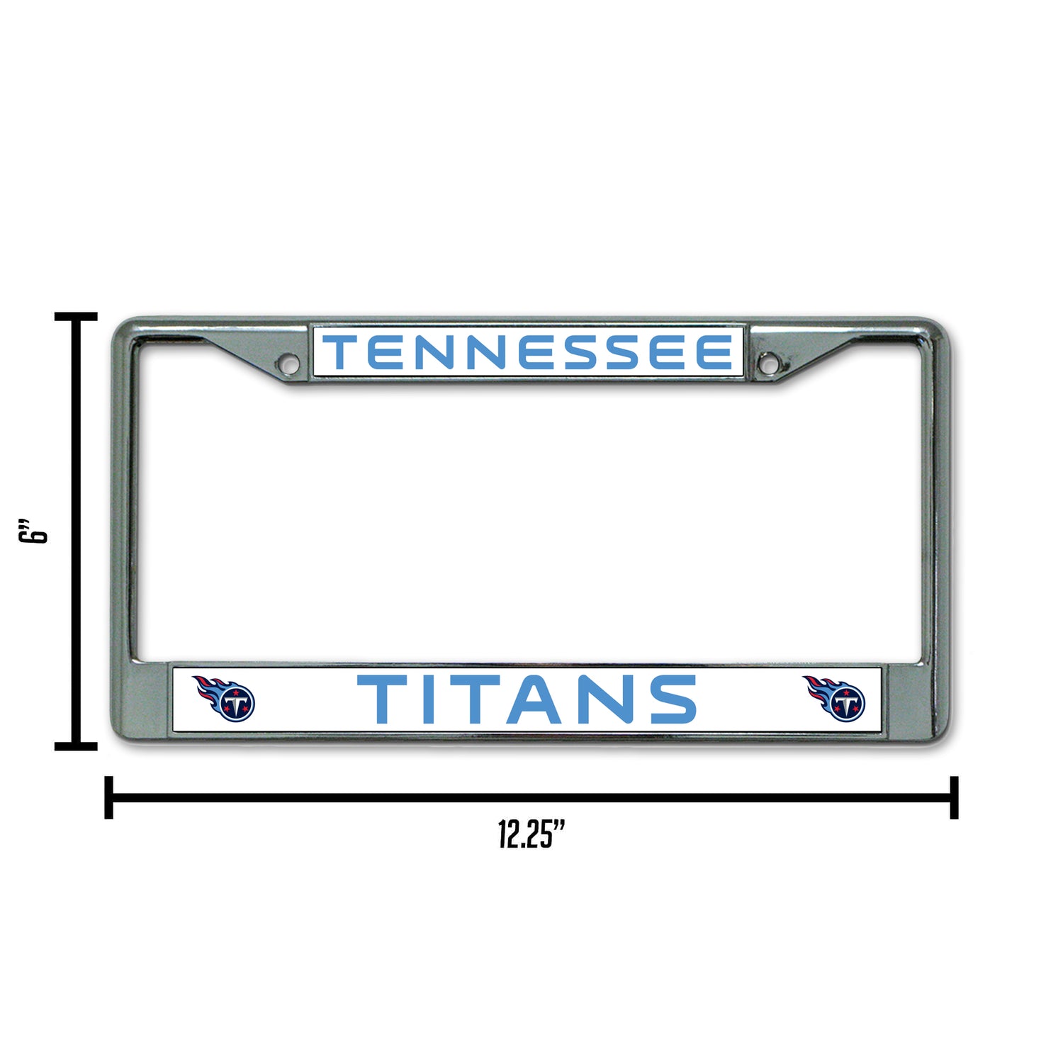NFL Tennessee Titans Chrome License Plate Frame Fan Gear NFL Tennessee Titans