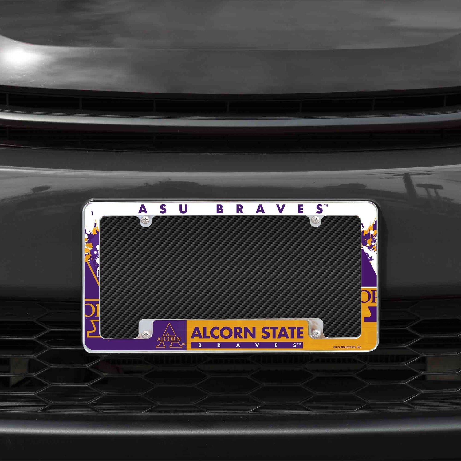 NCAA Alcorn State Braves All Over Chrome License Plate Frame Fan Gear NCAA Alcorn State Braves