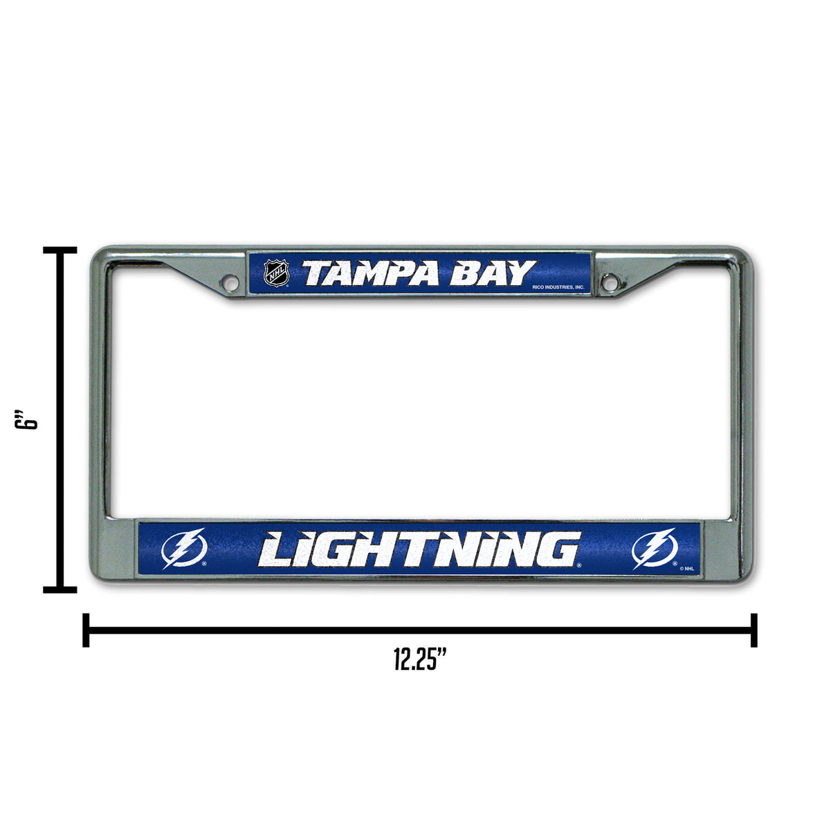 NHL Tampa Bay Lightning Chrome Glitter License Plate Frame Fan Gear NHL Tampa Bay Lightning