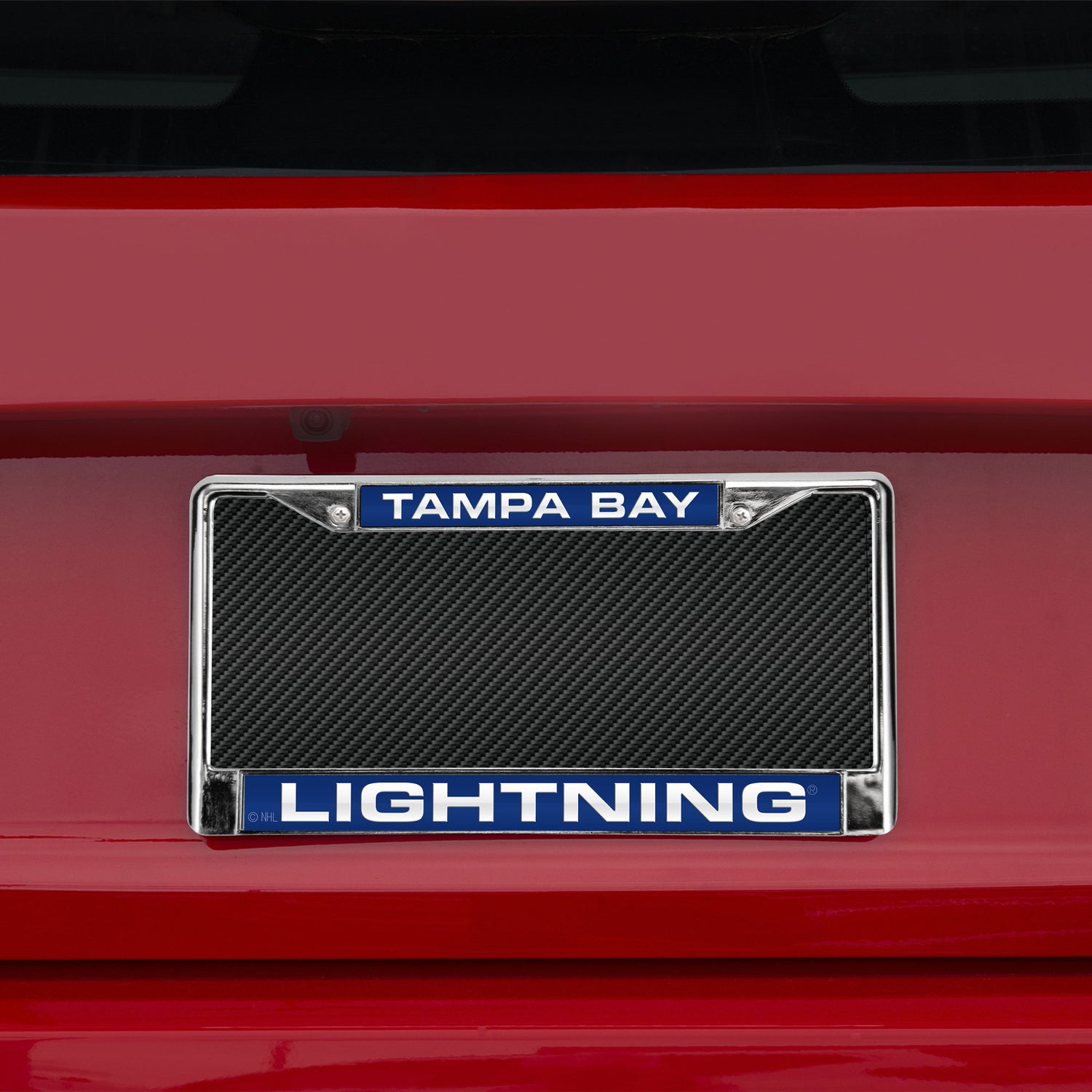 NHL Tampa Bay Lightning Laser Cut Chrome License Plate Frame Fan Gear NHL Tampa Bay Lightning