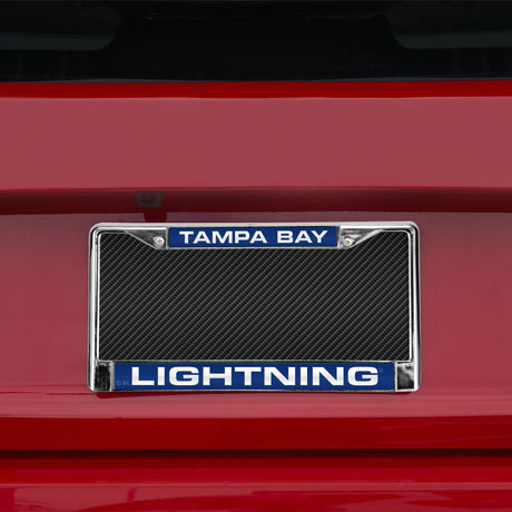 NHL Tampa Bay Lightning Laser Cut Chrome License Plate Frame Fan Gear NHL Tampa Bay Lightning