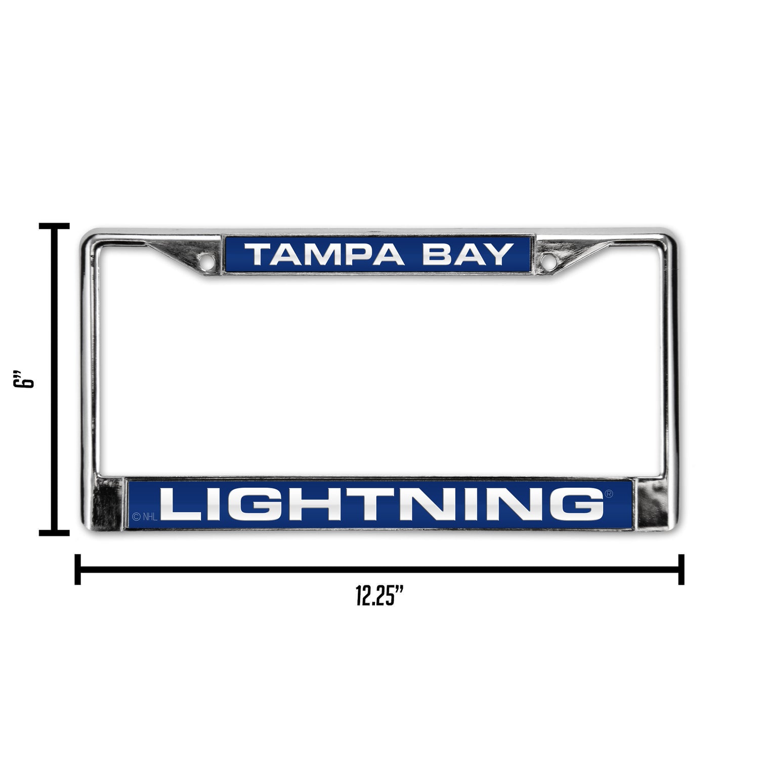 NHL Tampa Bay Lightning Laser Cut Chrome License Plate Frame Fan Gear NHL Tampa Bay Lightning
