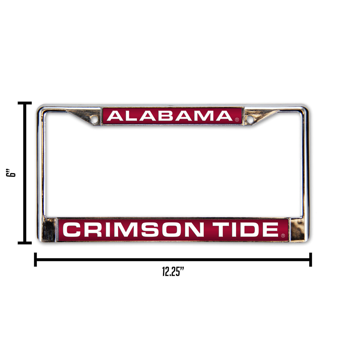 NCAA Alabama Crimson Tide Laser Cut Chrome License Plate Frame Fan Gear NCAA Alabama Crimson Tide