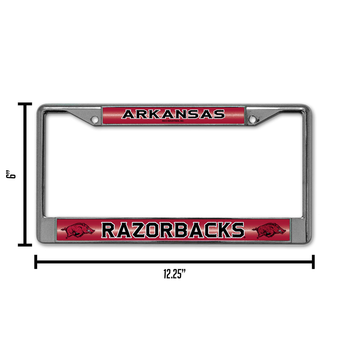 NCAA Arkansas Razorbacks Chrome Glitter License Plate Frame Fan Gear NCAA Arkansas Razorbacks