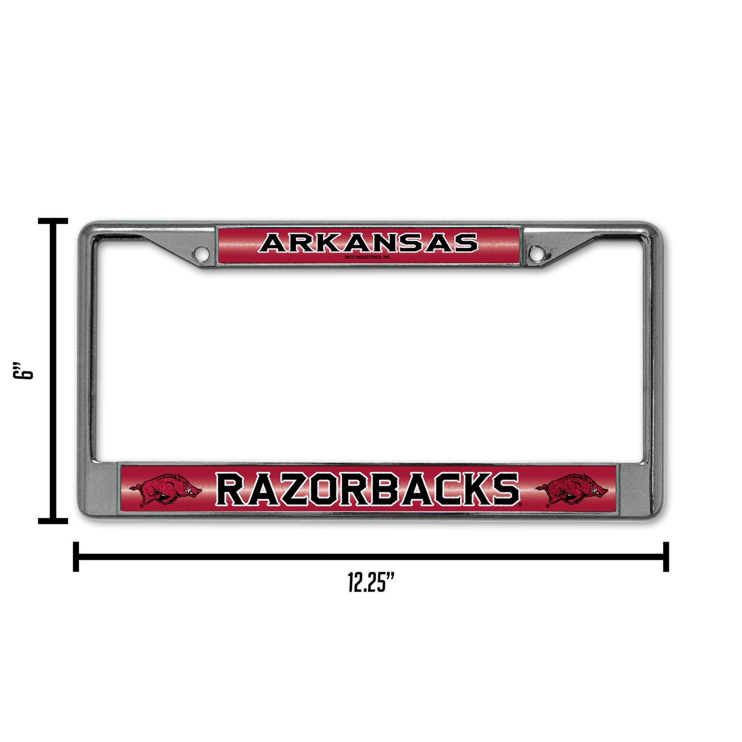 NCAA Arkansas Razorbacks Chrome Glitter License Plate Frame Fan Gear NCAA Arkansas Razorbacks