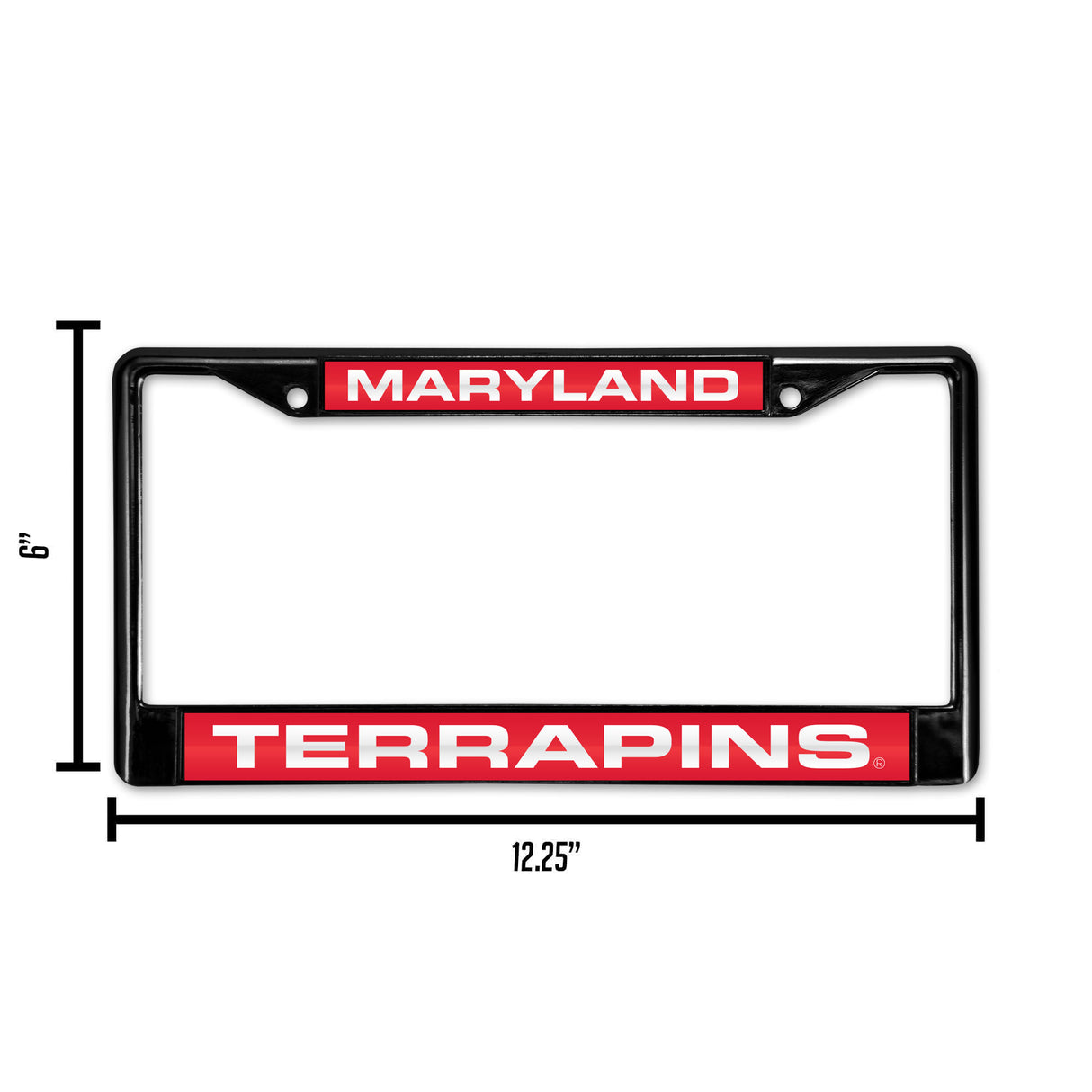 NCAA Maryland Terrapins Laser Cut Chrome License Plate Frame Fan Gear NCAA Maryland Terrapins