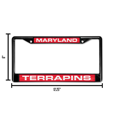NCAA Maryland Terrapins Laser Cut Chrome License Plate Frame Fan Gear NCAA Maryland Terrapins