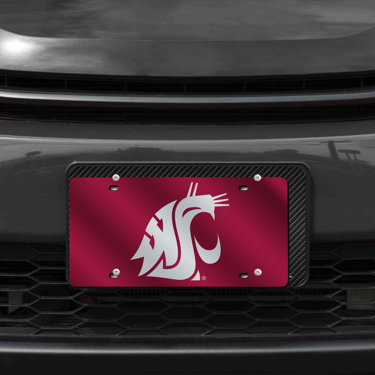 NCAA Washington State Cougars - WSU Laser Cut Automobile Tag Fan Gear NCAA Washington State Cougars
