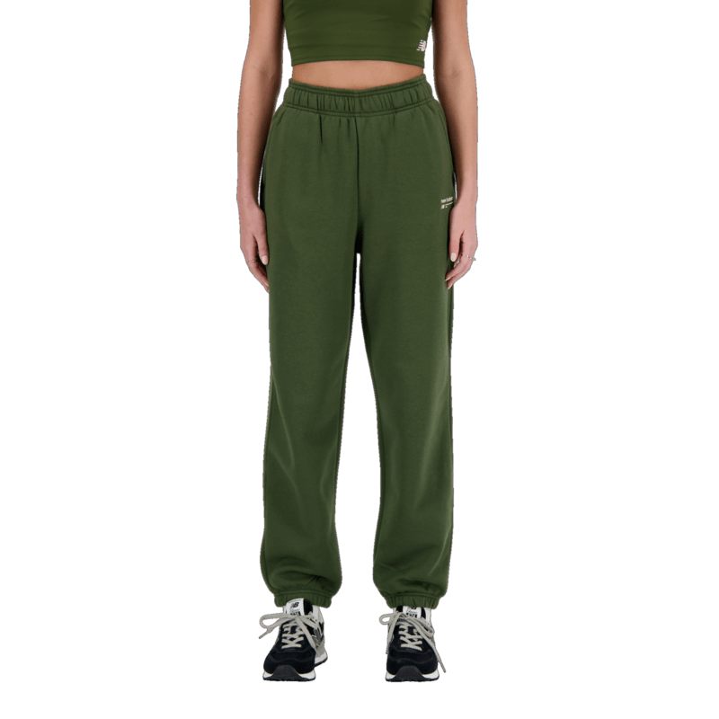 New Balance Women's Linear Heritage Brushed Back Fleece Sweatpant Womens Apparel Pants & Sweatpants