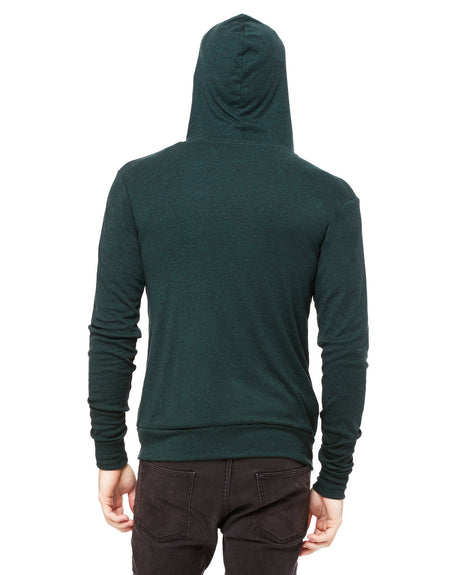 BELLA + CANVAS Men's Triblend Full-Zip Lightweight Hoodie BC3939 Mens Apparel Sweatshirts & Fleece