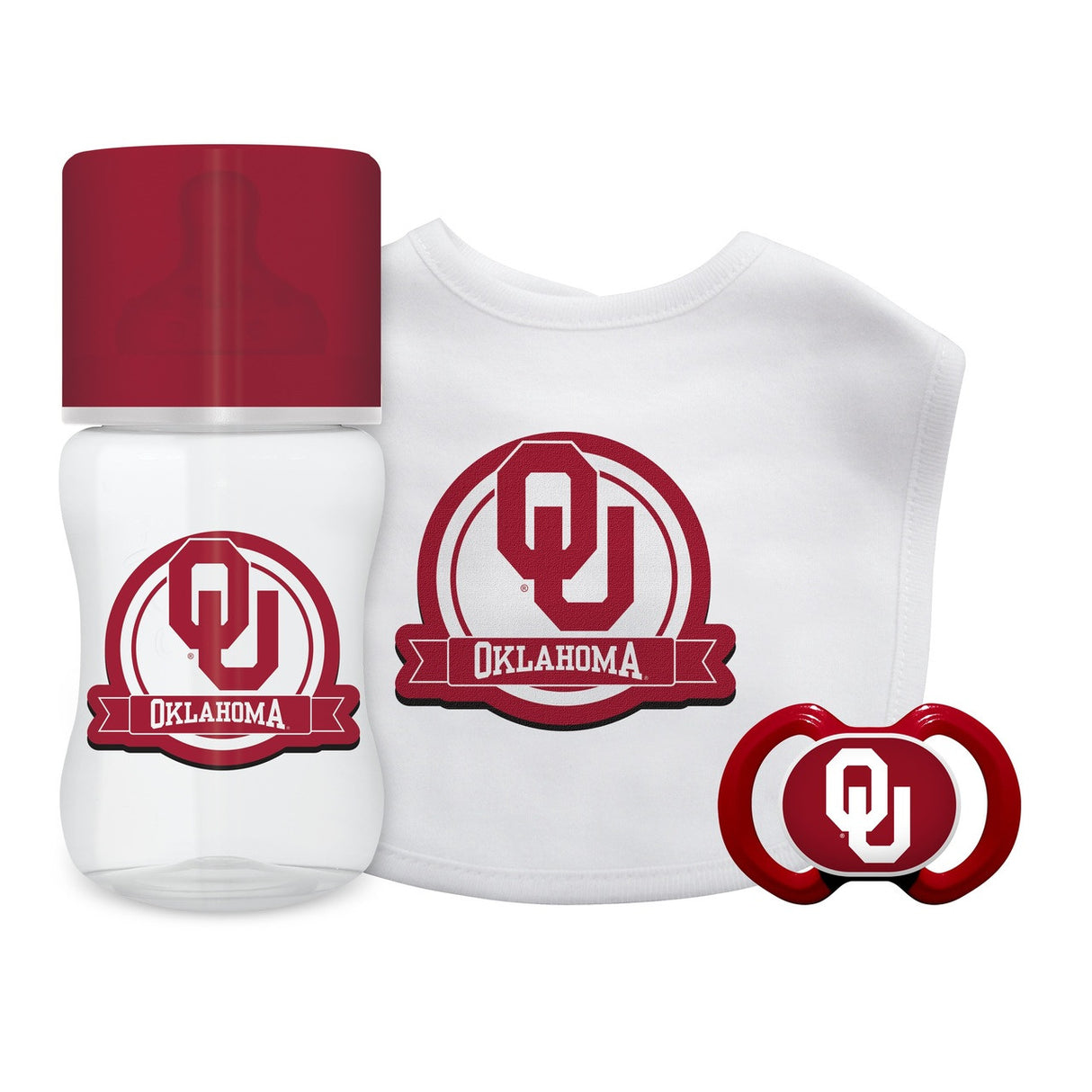 Baby FanaticOklahoma Sooners Baby Gift Set 3 Piece Fan Gear NCAA Oklahoma Sooners