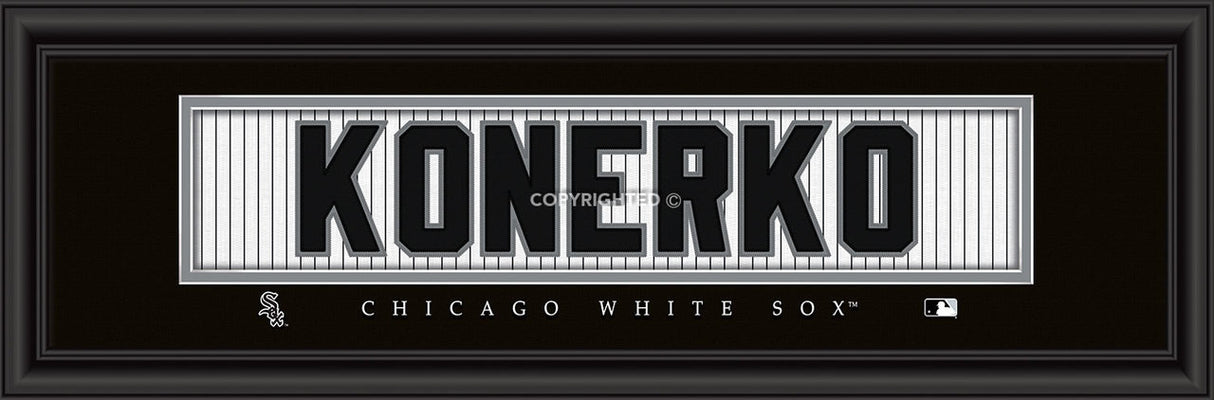 Prints Charming Chicago White Sox Paul Konerko Signature Print 8"x24" Fan Gear MLB Chicago White Sox