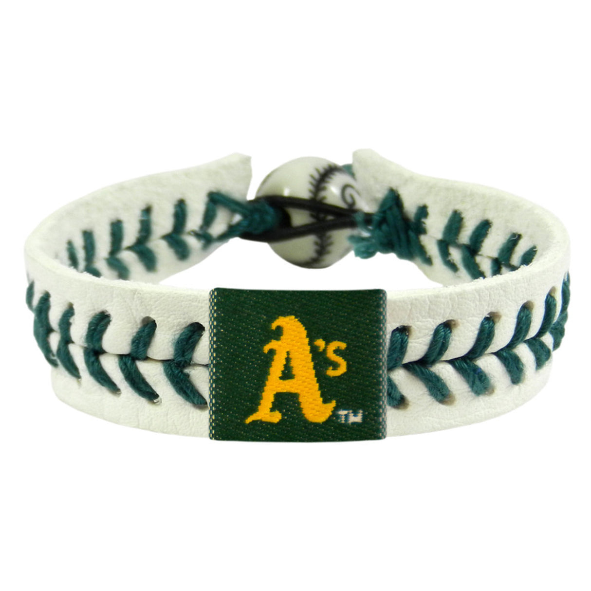 Gamewear Oakland Athletics Genuine Baseball Bracelet Fan Gear MLB Oakland Athletics