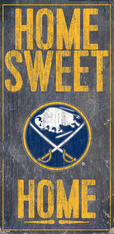 Fan Creations Buffalo Sabres Home Sweet Home Wood Sign 6x12 Fan Gear NHL Buffalo Sabres
