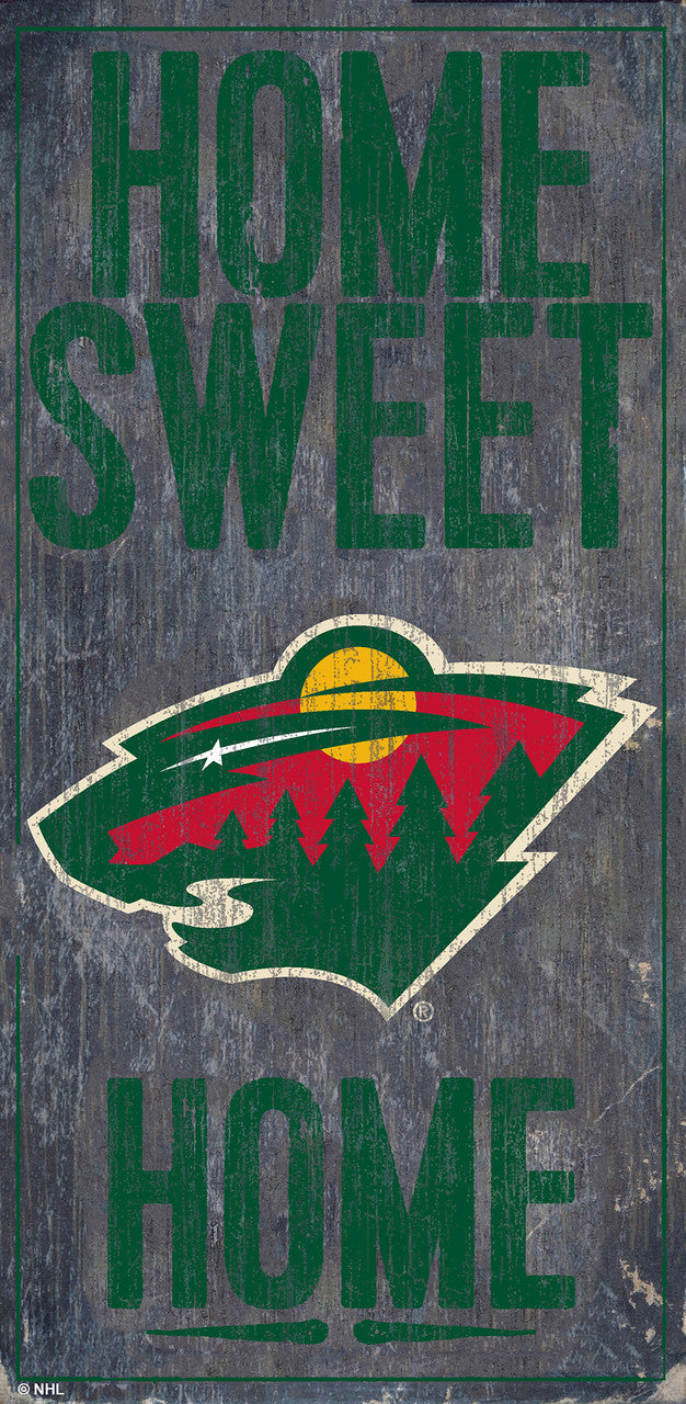 Fan Creations Minnesota Wild Home Sweet Home Wood Sign 6x12 Fan Gear NHL Minnesota Wild