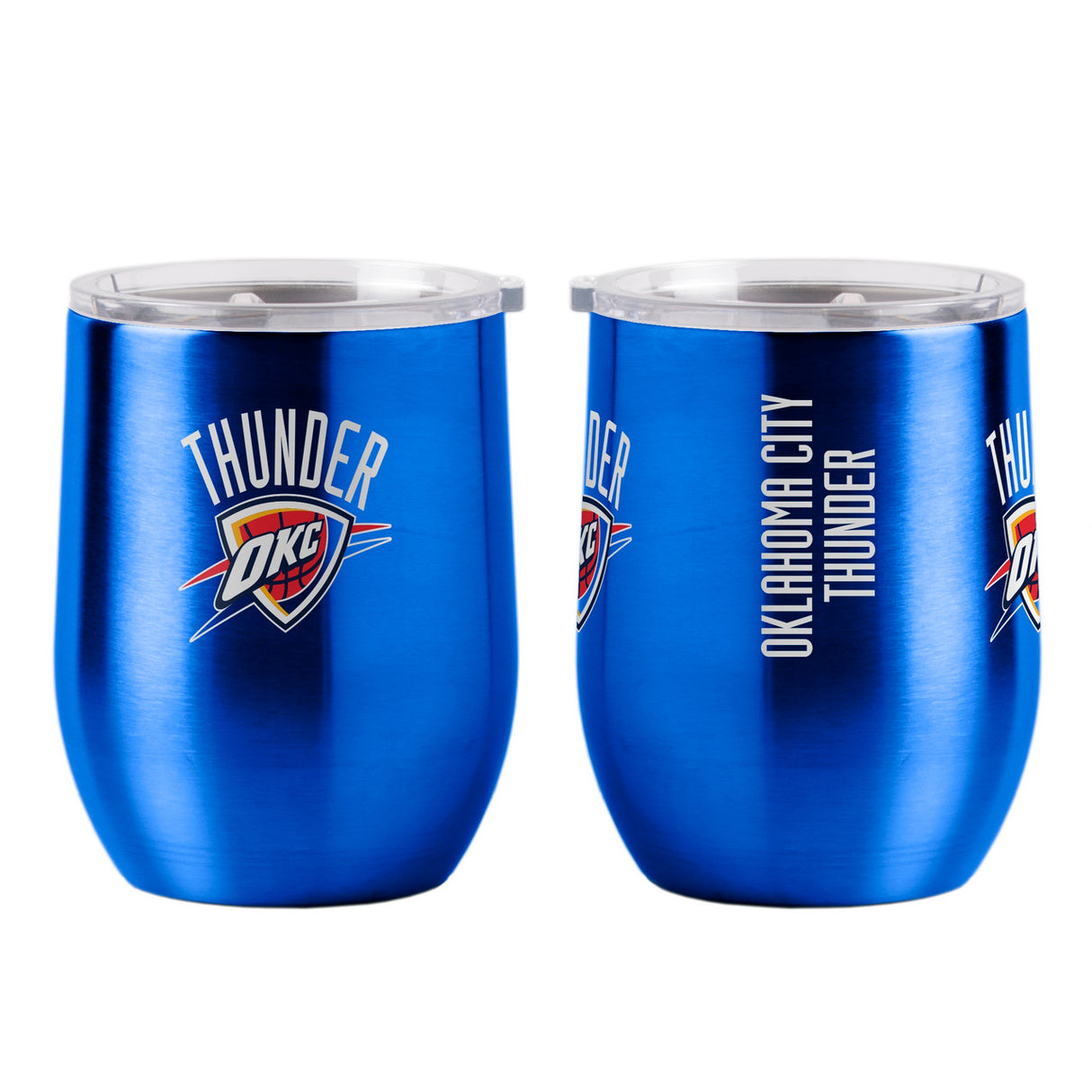 BOELTER Oklahoma City Thunder 16oz Ultra Curved Beverage Travel Tumbler Fan Gear NBA Oklahoma City Thunder