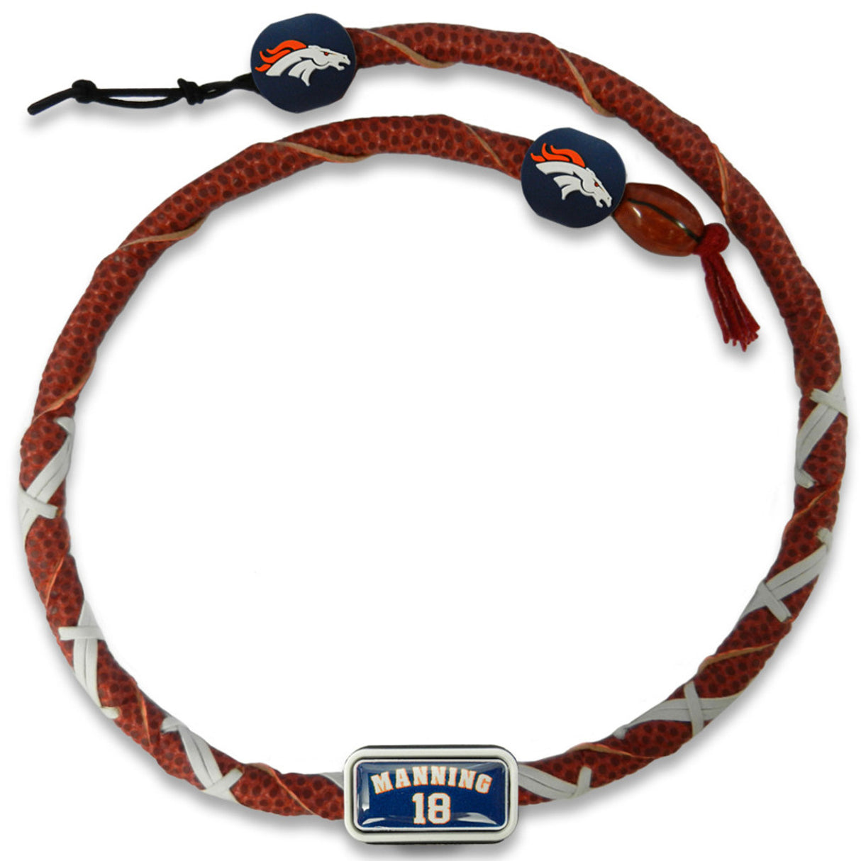 Gamewear Denver Broncos Peyton Manning Design Spiral Football Necklace Fan Gear NFL Denver Broncos