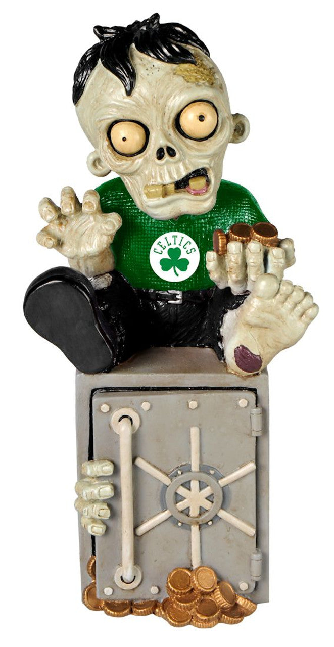 Forever Collectibles Boston Celtics Zombie Bank Figurine Fan Gear NBA Boston Celtics