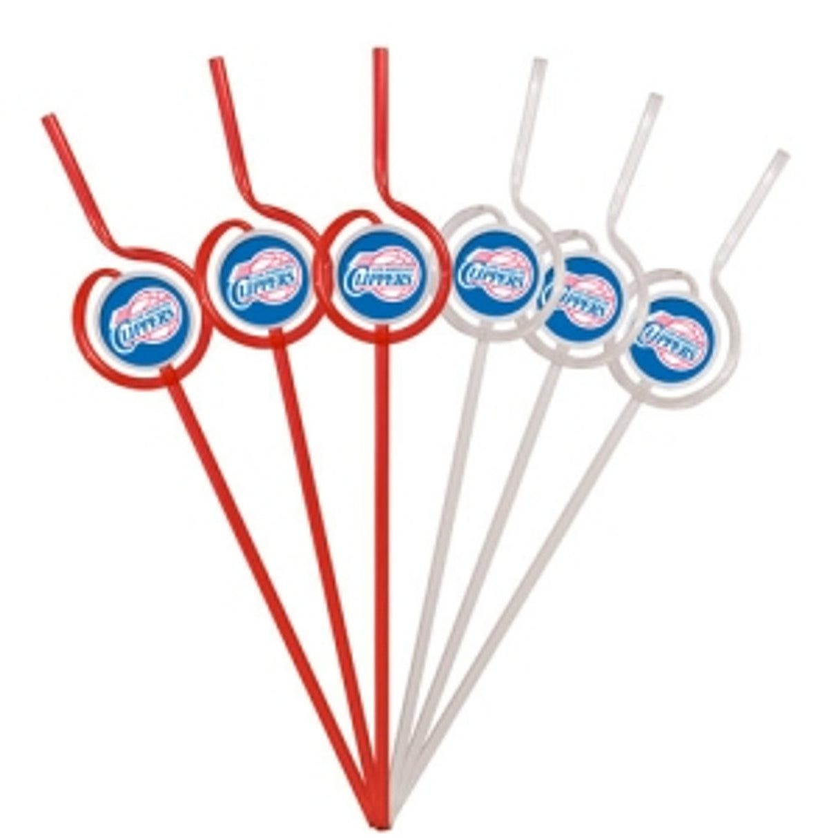 Pangea Brands Los Angeles Clippers Team Sipper Straws Fan Gear NBA Los Angeles Clippers