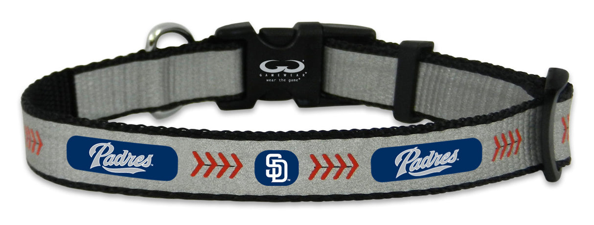 Gamewear San Diego Padres Reflective Baseball Pet Collar Size Toy Fan Gear MLB San Diego Padres