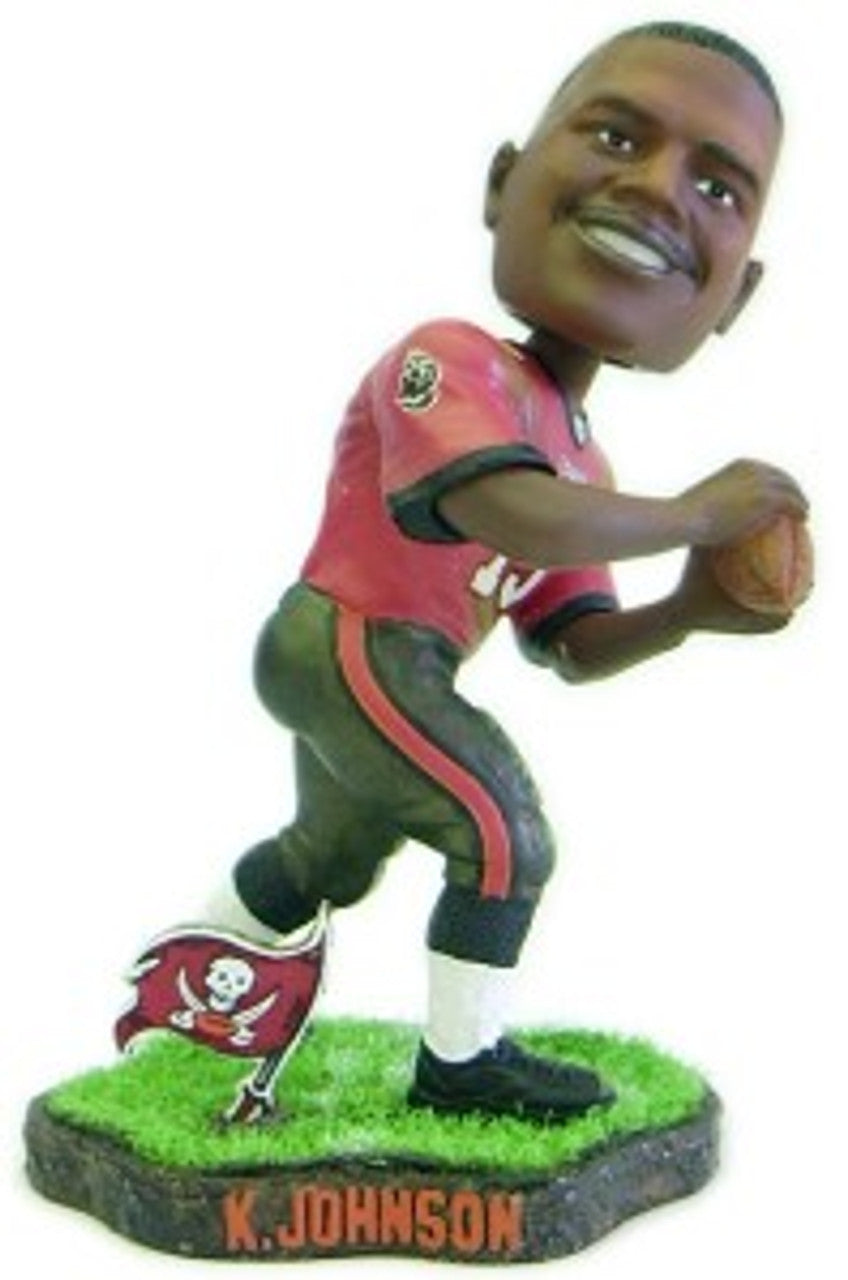 Forever Collectibles Tampa Bay Buccaneers Keyshawn Johnson Game Worn Bobblehead Fan Gear NFL Tampa Bay Buccaneers