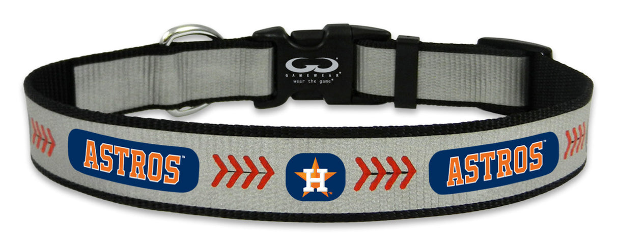 Gamewear Houston Astros Reflective Baseball Pet Collar Size Medium Fan Gear MLB Houston Astros