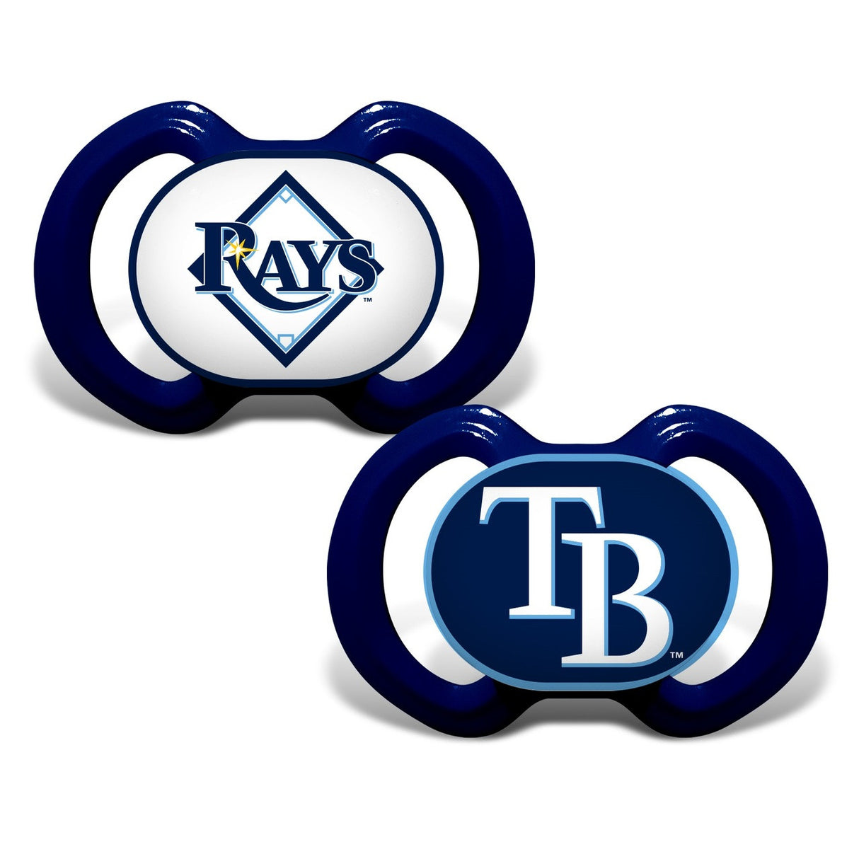 Baby Fanatic Tampa Bay Rays Pacifier 2 Pack Fan Gear MLB Tampa Bay Rays
