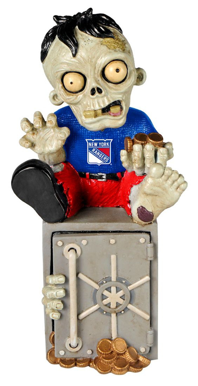 Forever Collectibles New York Rangers Zombie Bank Figurine Fan Gear NHL New York Rangers