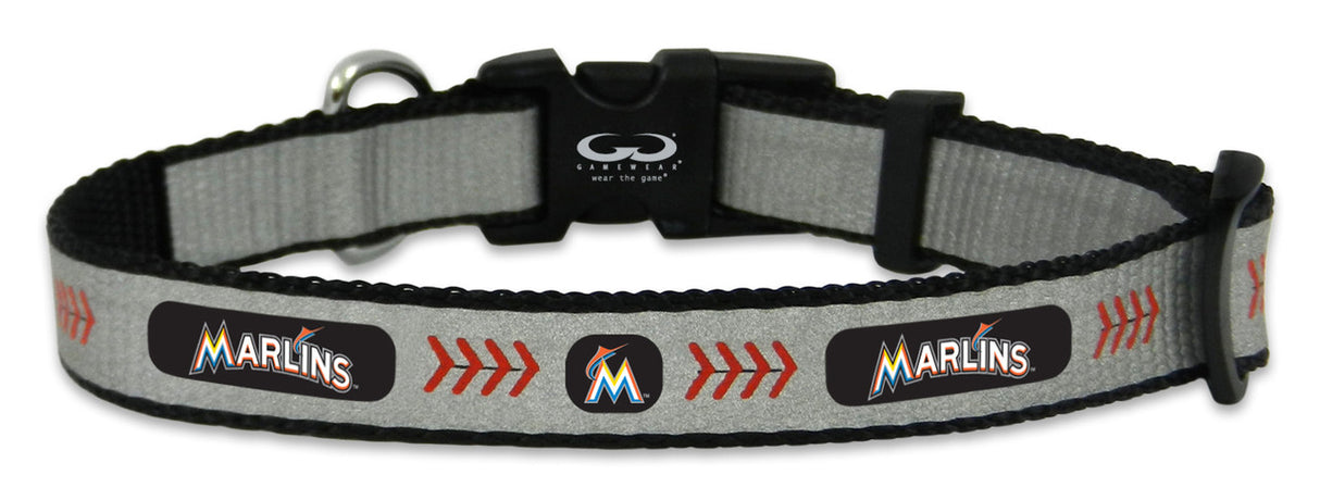 Gamewear Miami Marlins Reflective Baseball Pet Collar Size Small Fan Gear MLB Miami Marlins
