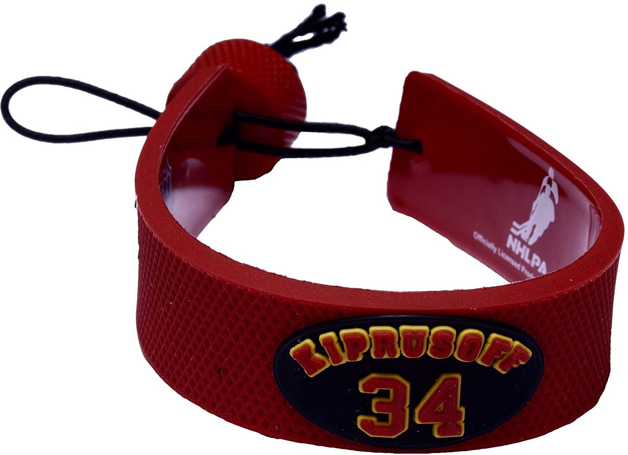 Gamewear Calgary Flames Team Color Miikka Kiprusoff Jersey Design Bracelet Fan Gear NHL Colorado Avalanche