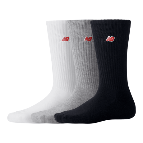 New Balance Patch Logo Crew 3 Pairs Unisex Accessories Socks